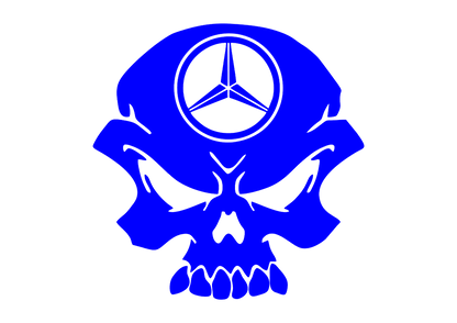 Sticker - MERCEDES SKULL 2