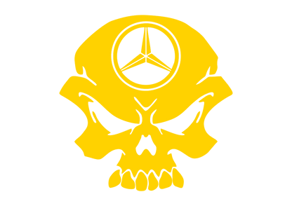 Sticker - MERCEDES SKULL 2