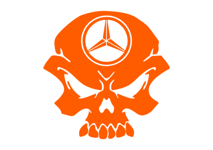 Sticker - MERCEDES SKULL 2