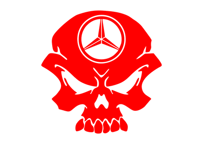 Sticker - MERCEDES SKULL 2