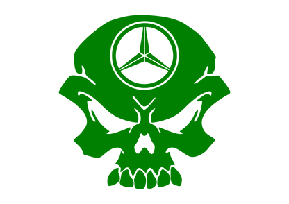 Sticker - MERCEDES SKULL 2