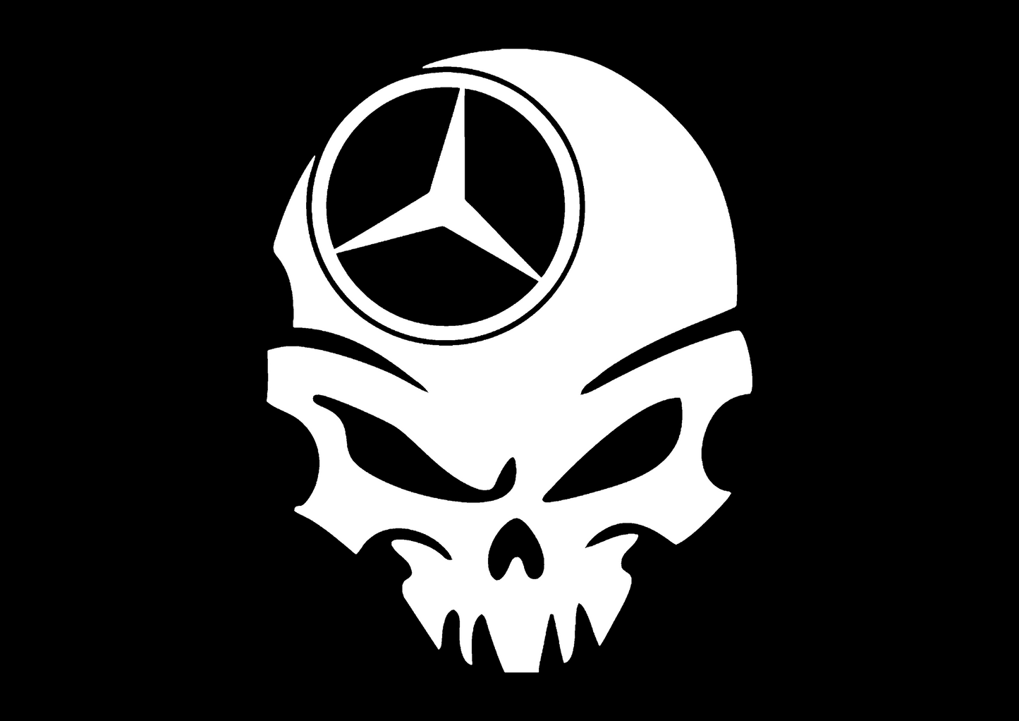 Sticker - MERCEDES SKULL 3
