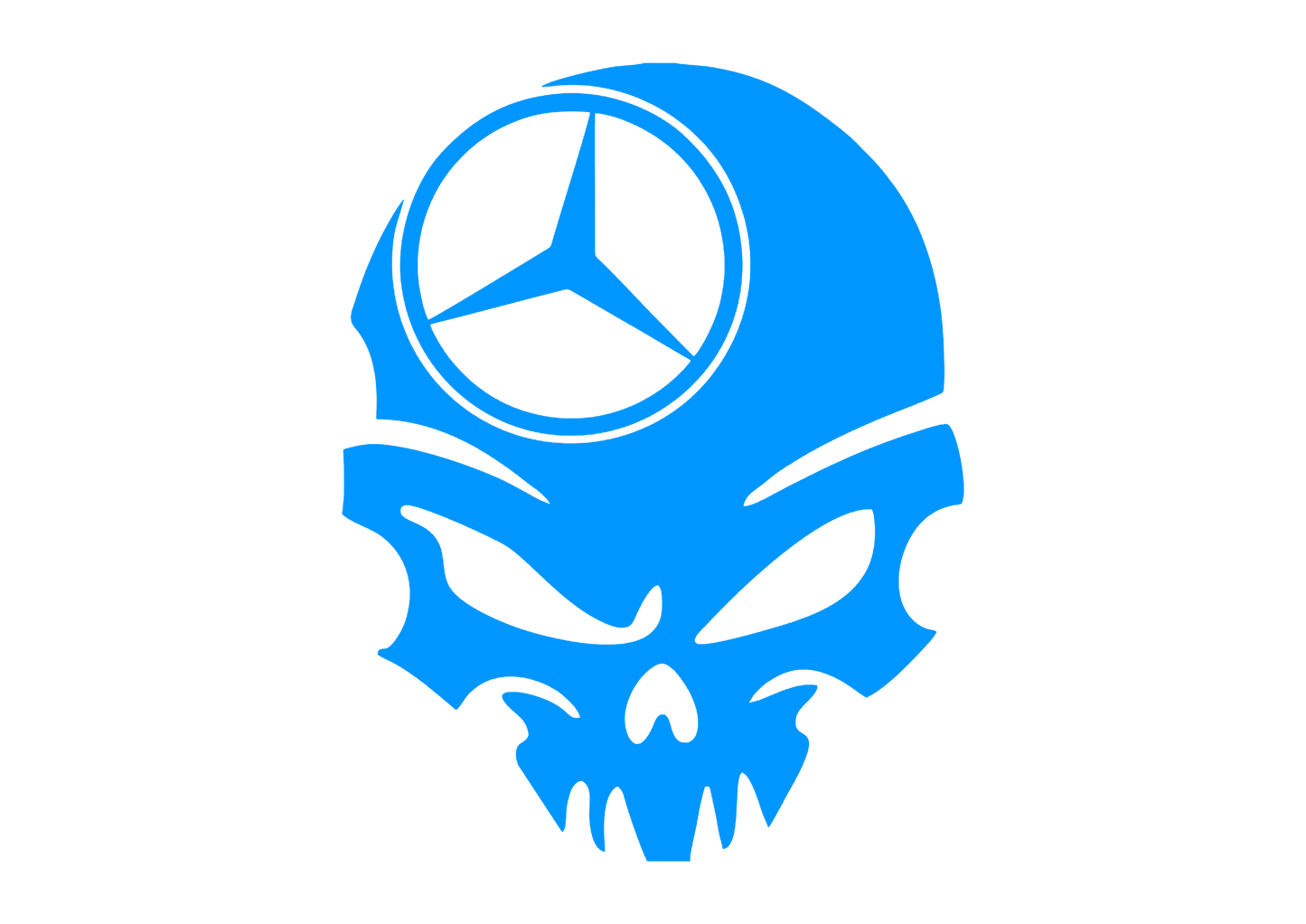 Sticker - MERCEDES SKULL 3