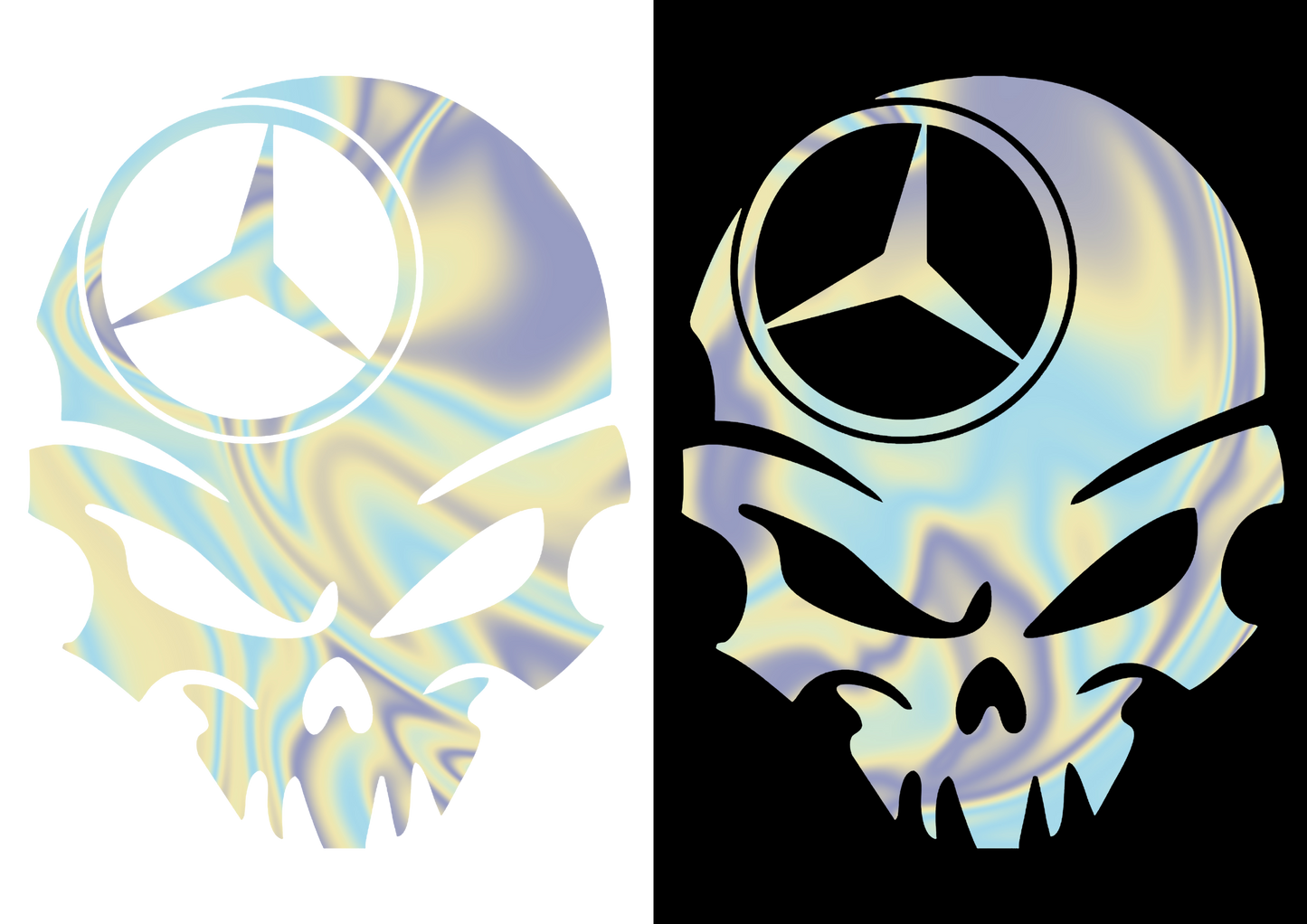 Sticker - MERCEDES SKULL 3