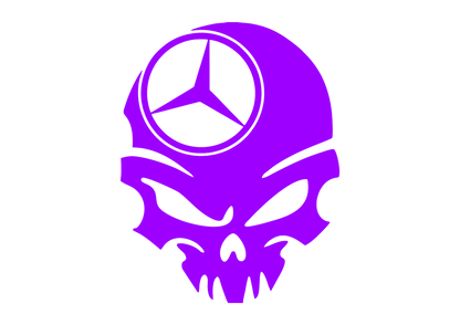 Sticker - MERCEDES SKULL 3