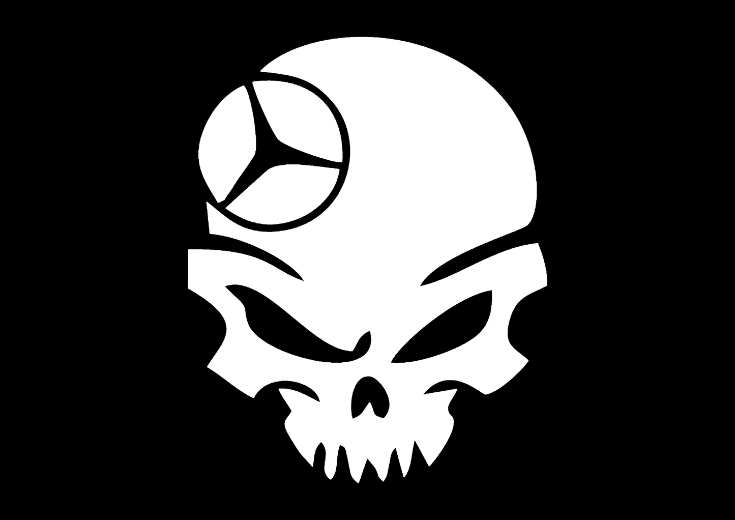 Sticker - MERCEDES SKULL 4