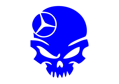 Sticker - MERCEDES SKULL 4