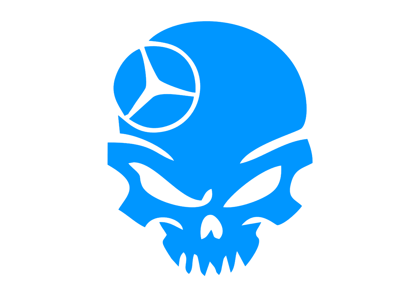 Sticker - MERCEDES SKULL 4