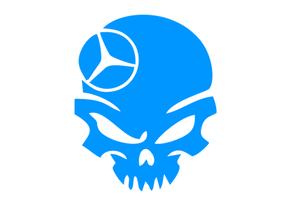 Sticker - MERCEDES SKULL 4