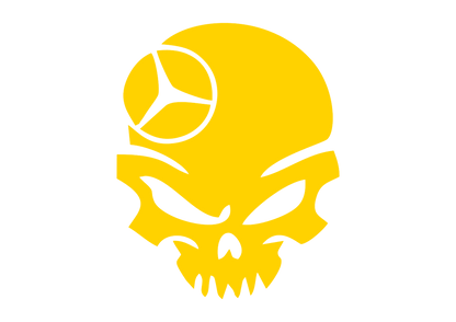 Sticker - MERCEDES SKULL 4