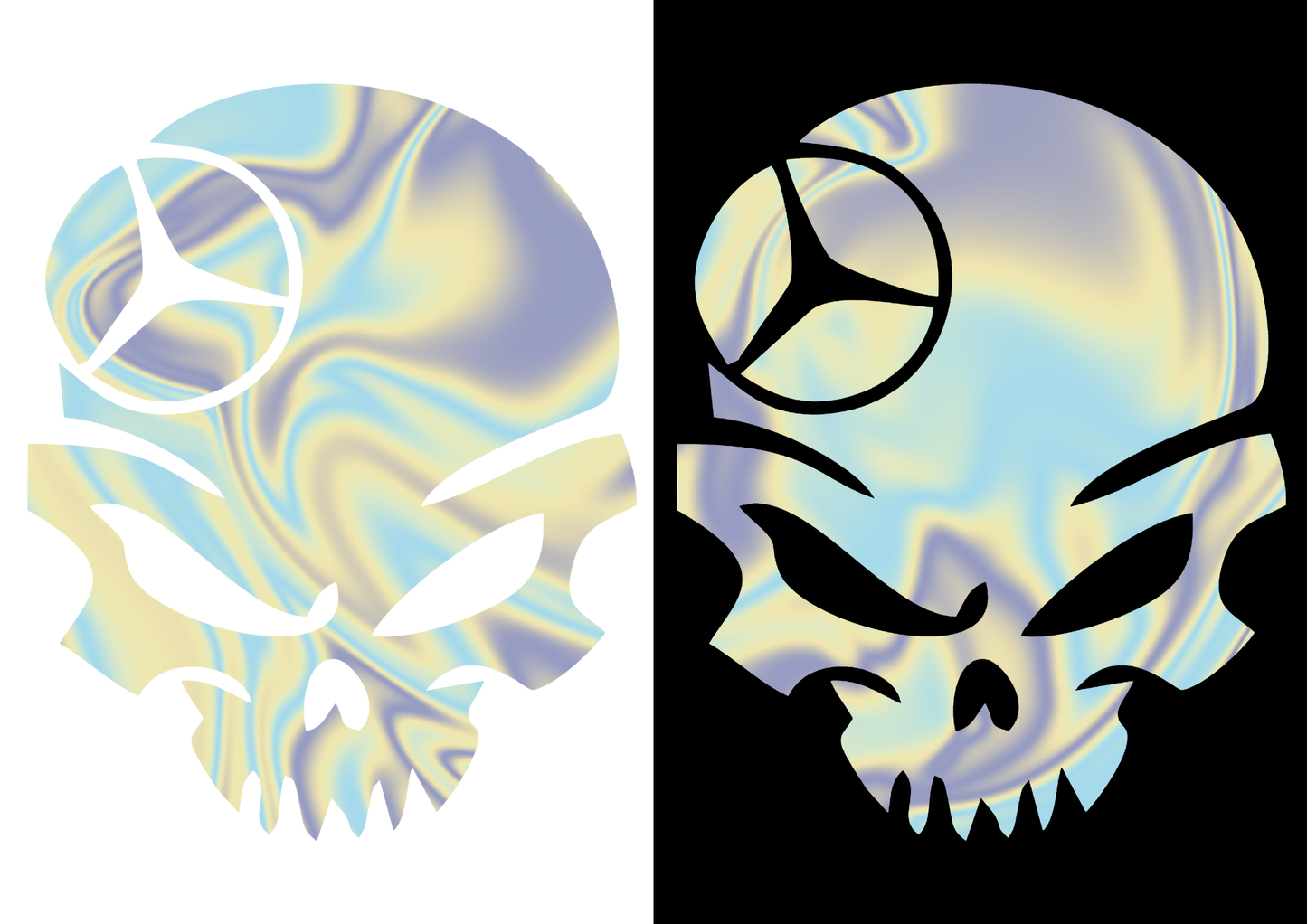 Sticker - MERCEDES SKULL 4