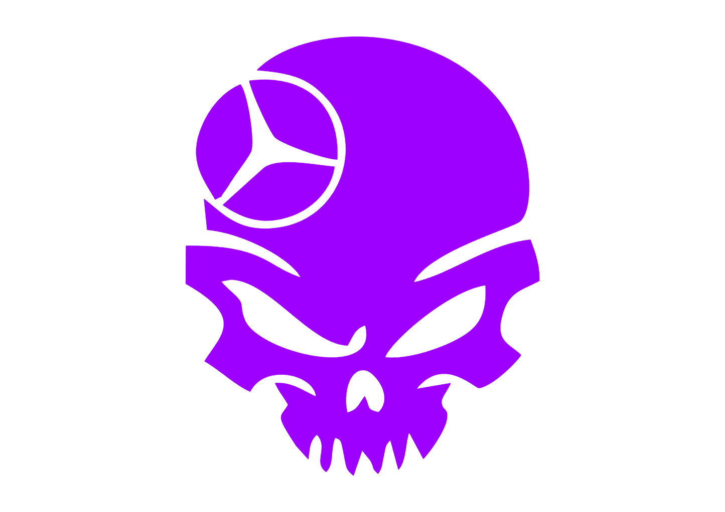 Sticker - MERCEDES SKULL 4