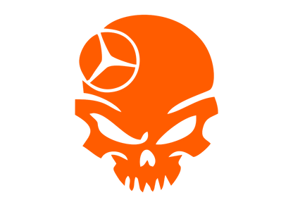 Sticker - MERCEDES SKULL 4