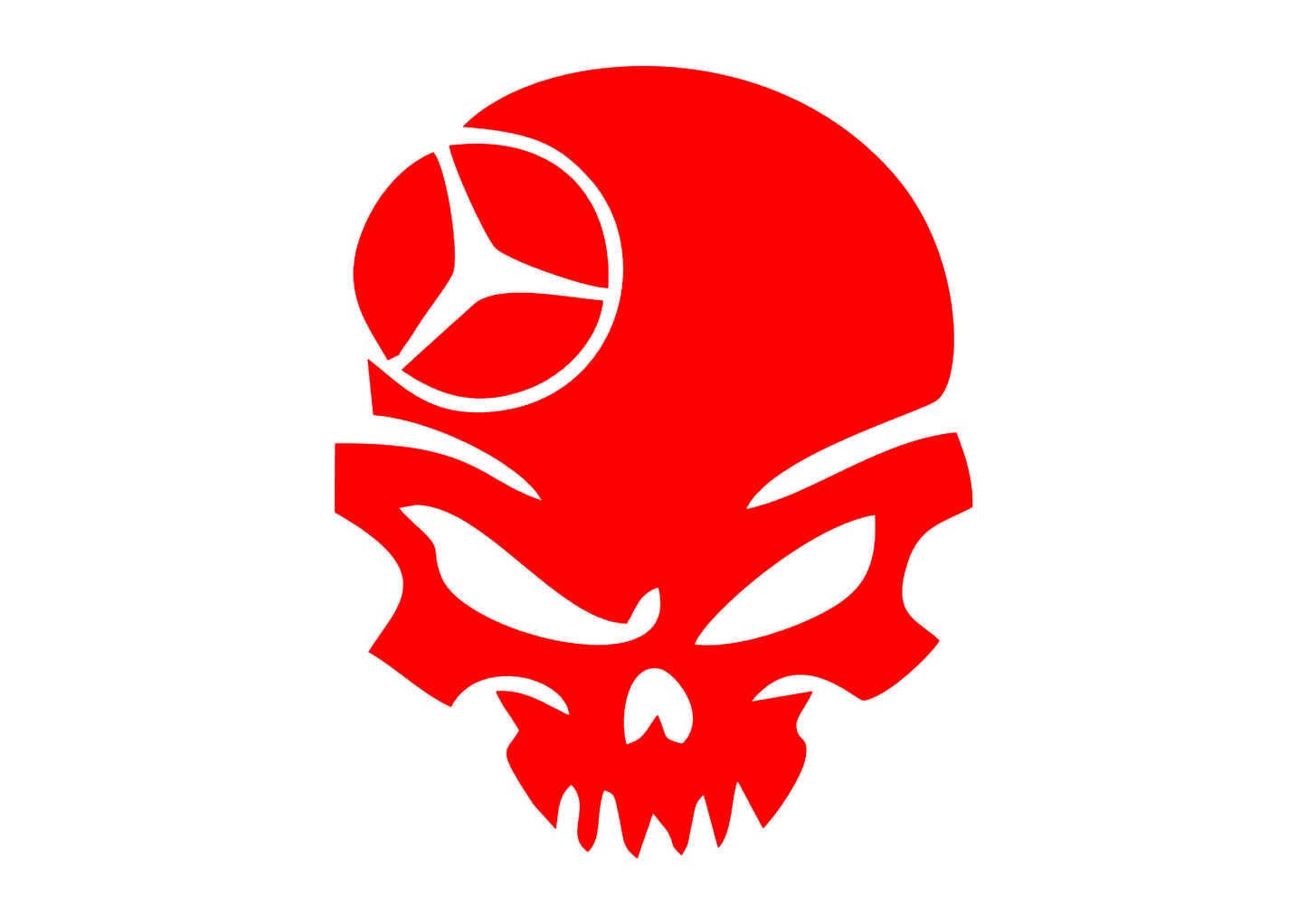 Sticker - MERCEDES SKULL 4