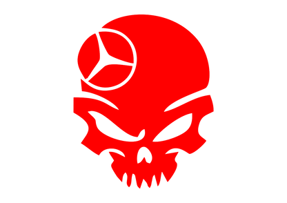 Sticker - MERCEDES SKULL 4