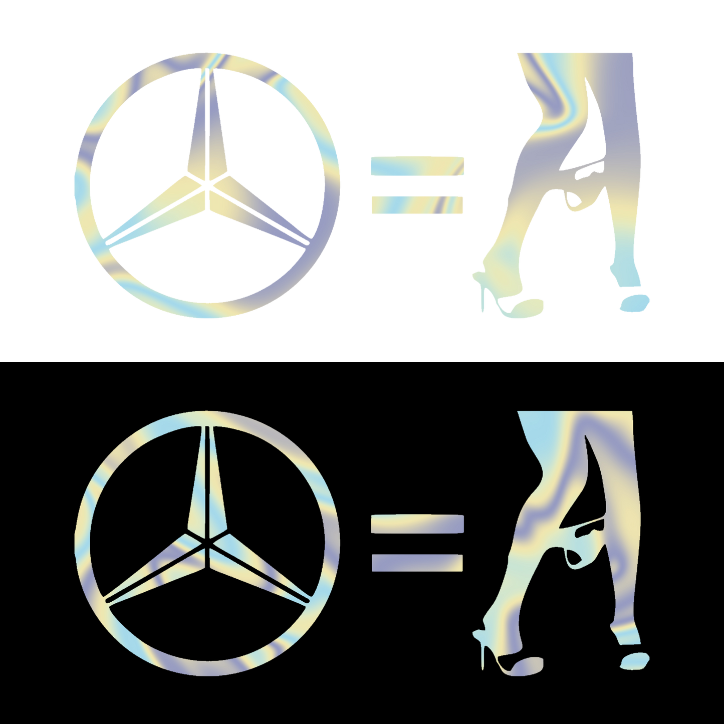 Sticker - MERCEDES = NO CLOTHES