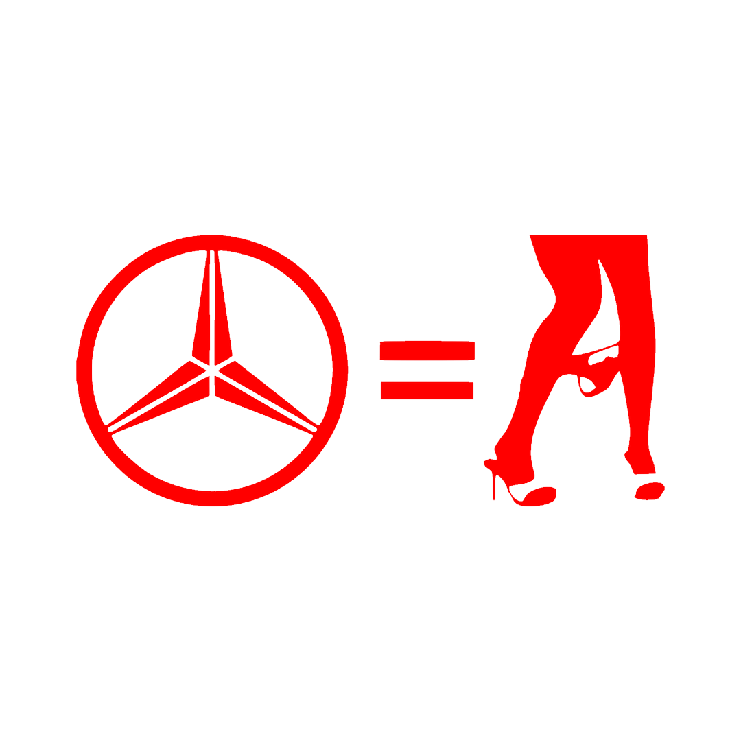 Sticker - MERCEDES = NO CLOTHES