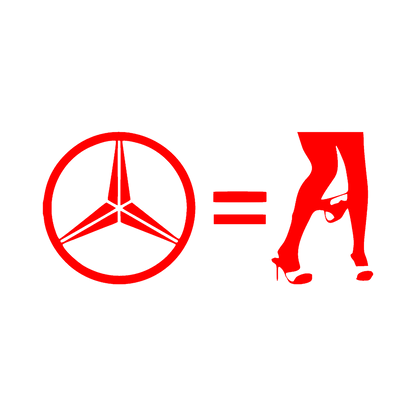 Sticker - MERCEDES = NO CLOTHES