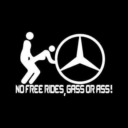 Sticker - MERCEDES NO FREE RIDES