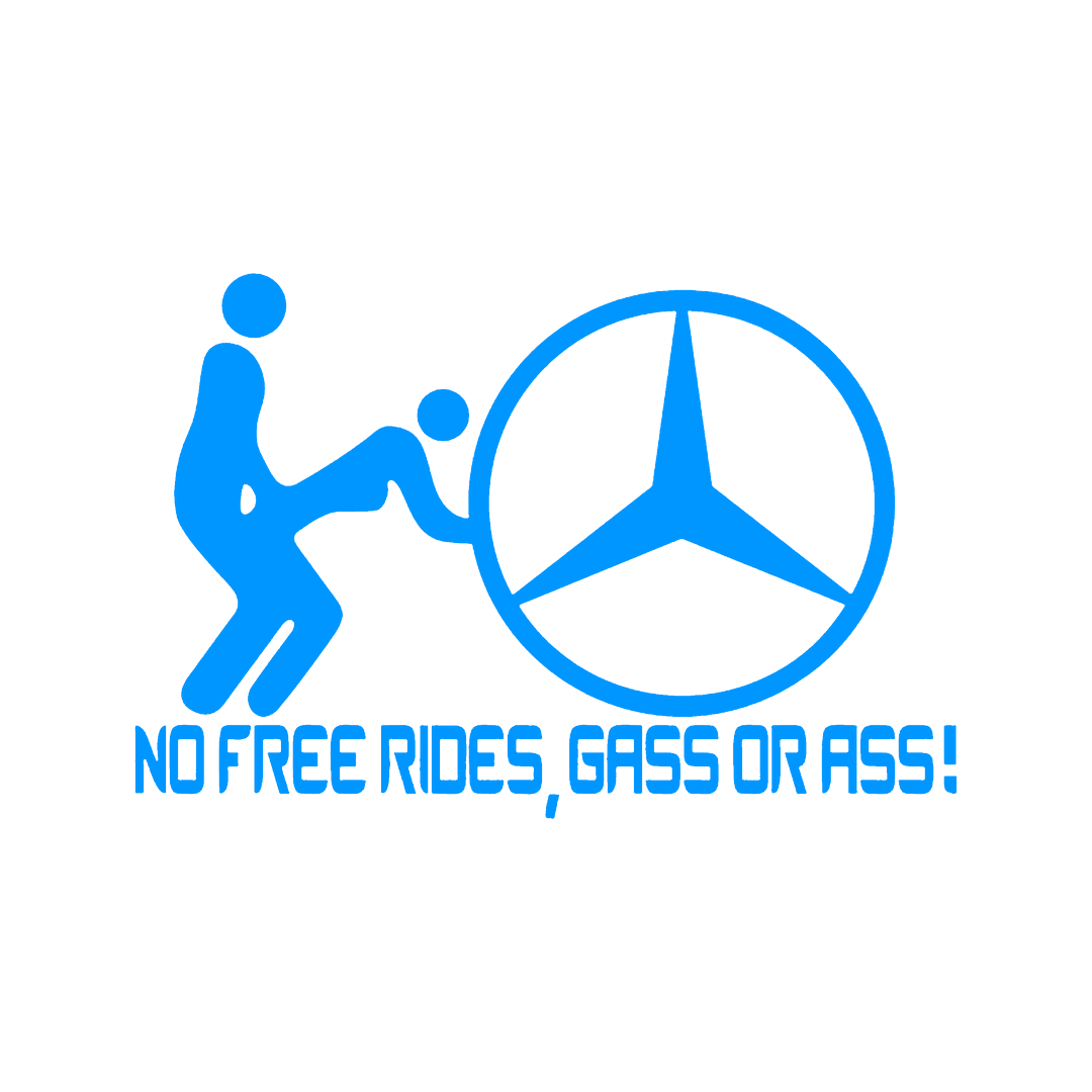 Sticker - MERCEDES NO FREE RIDES