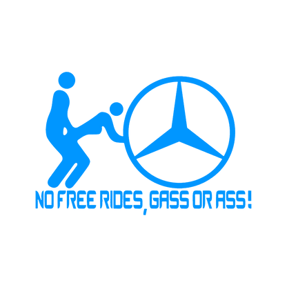 Sticker - MERCEDES NO FREE RIDES