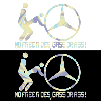 Sticker - MERCEDES NO FREE RIDES