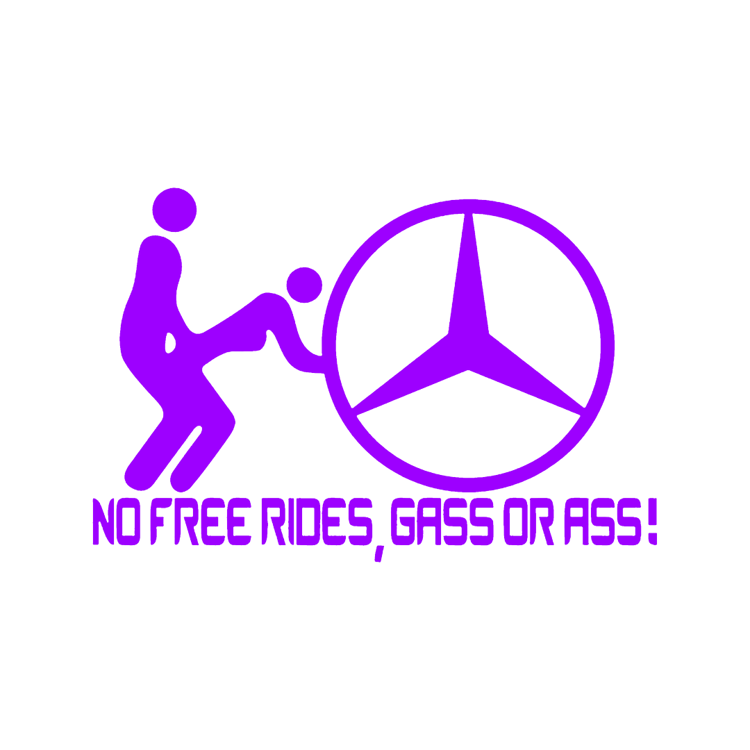 Sticker - MERCEDES NO FREE RIDES