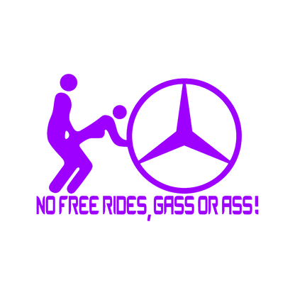 Sticker - MERCEDES NO FREE RIDES