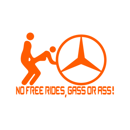 Sticker - MERCEDES NO FREE RIDES