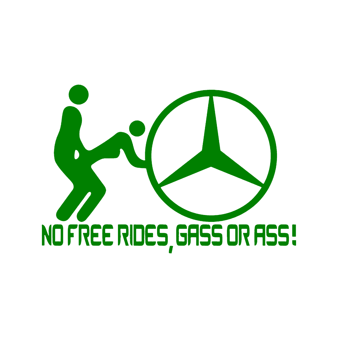 Sticker - MERCEDES NO FREE RIDES