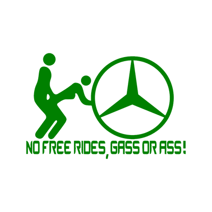 Sticker - MERCEDES NO FREE RIDES