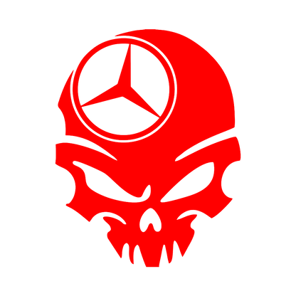 Sticker - MERCEDES SKULL 3