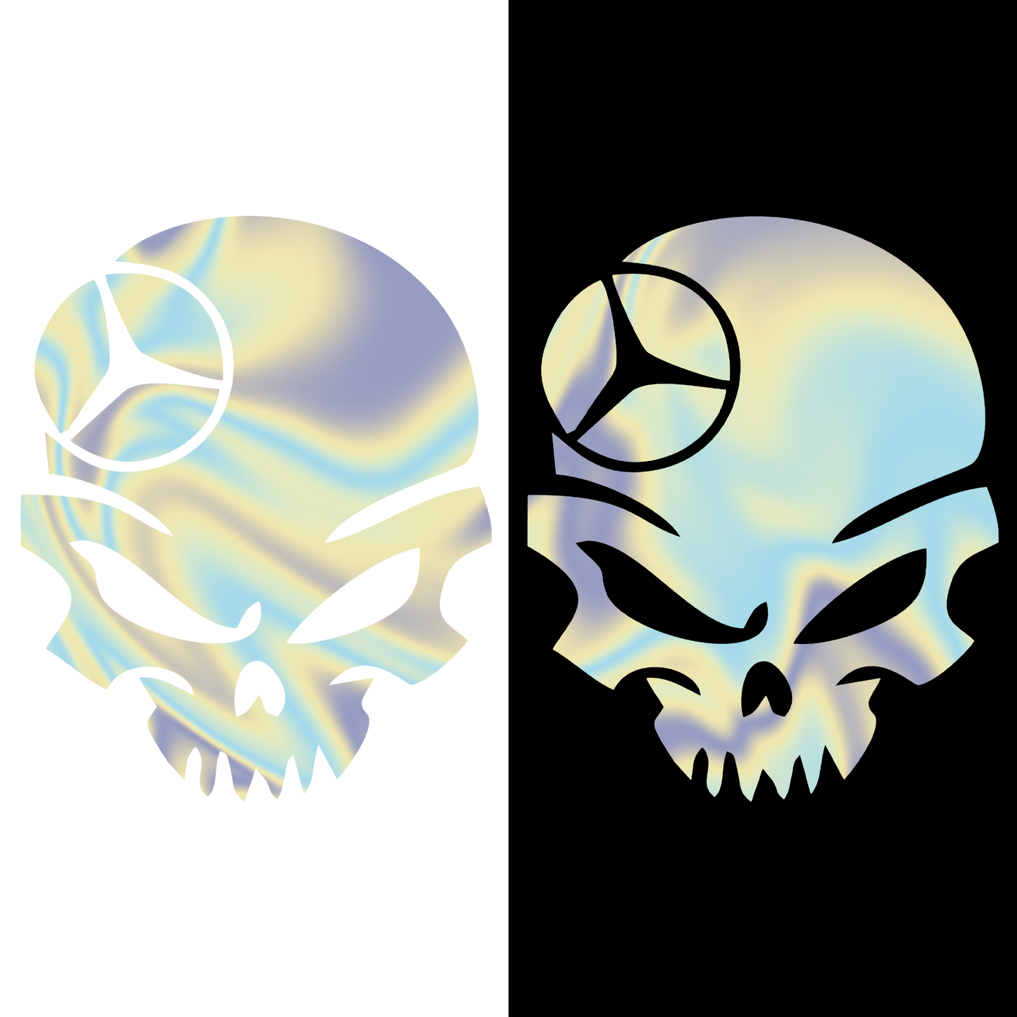 Sticker - MERCEDES SKULL 4