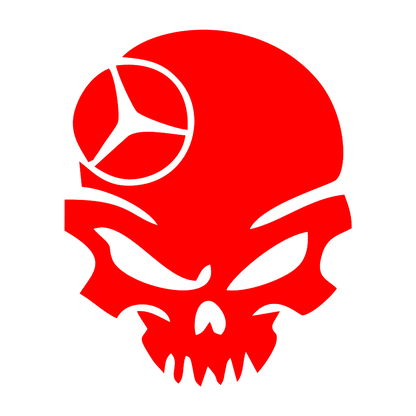 Sticker - MERCEDES SKULL 4