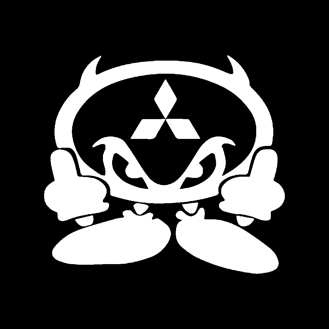 Sticker - MITSUBISHI DEVIL MIDDLE FINGER