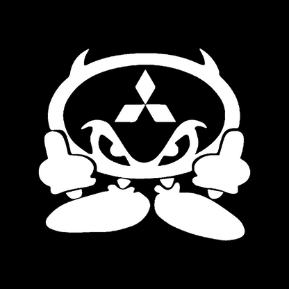 Sticker - MITSUBISHI DEVIL MIDDLE FINGER