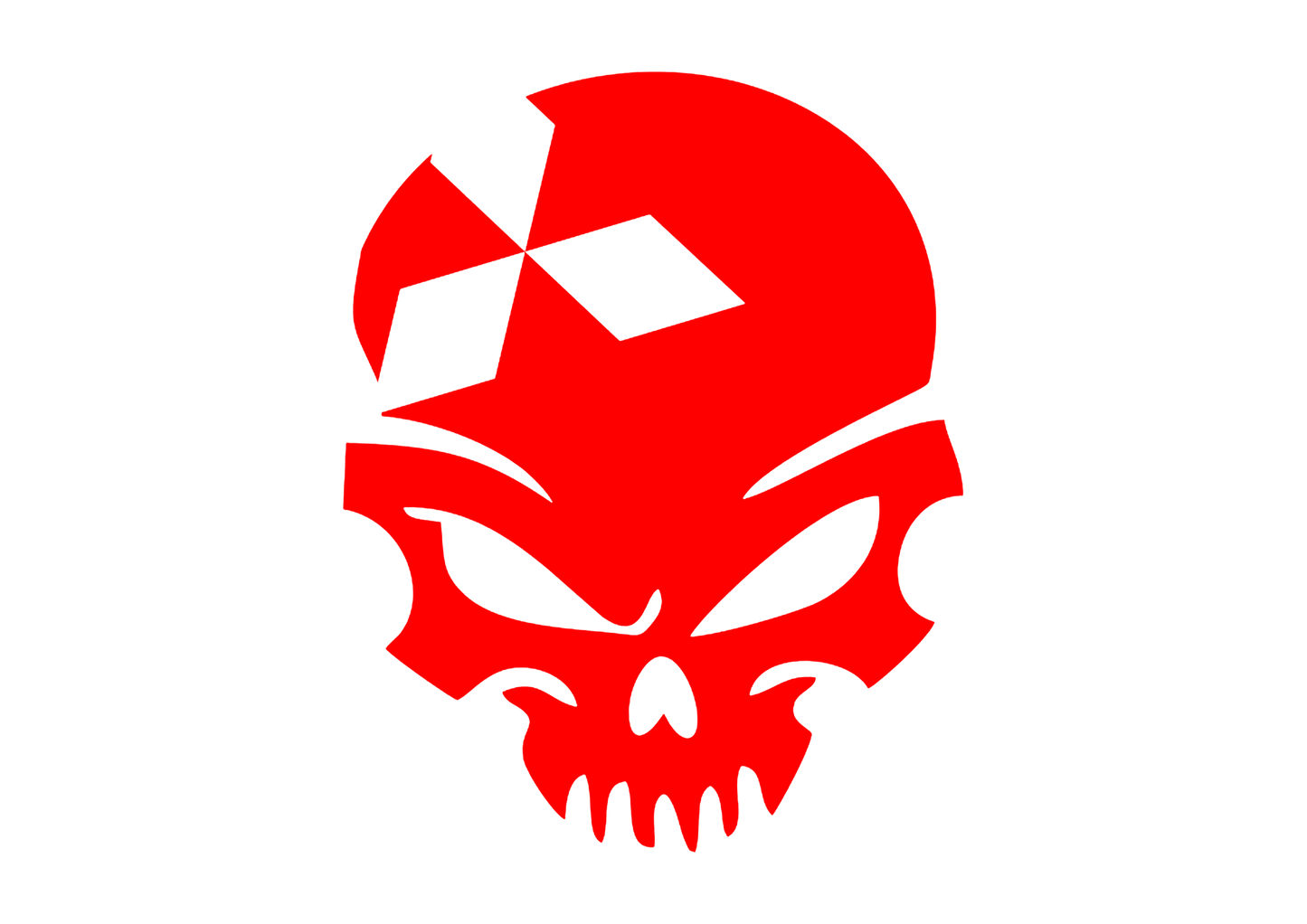 Sticker - MITSUBISHI SKULL 2