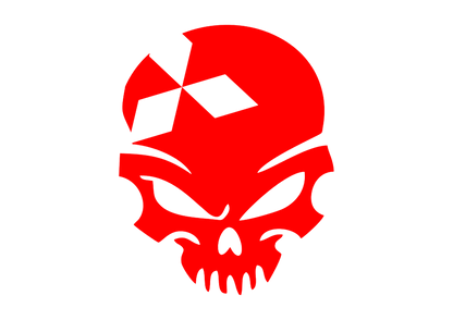 Sticker - MITSUBISHI SKULL 2