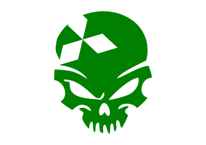 Sticker - MITSUBISHI SKULL 2