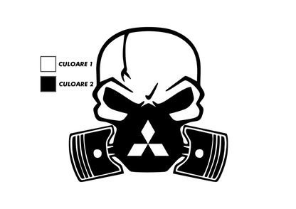 Sticker - MITSUBISHI SKULL