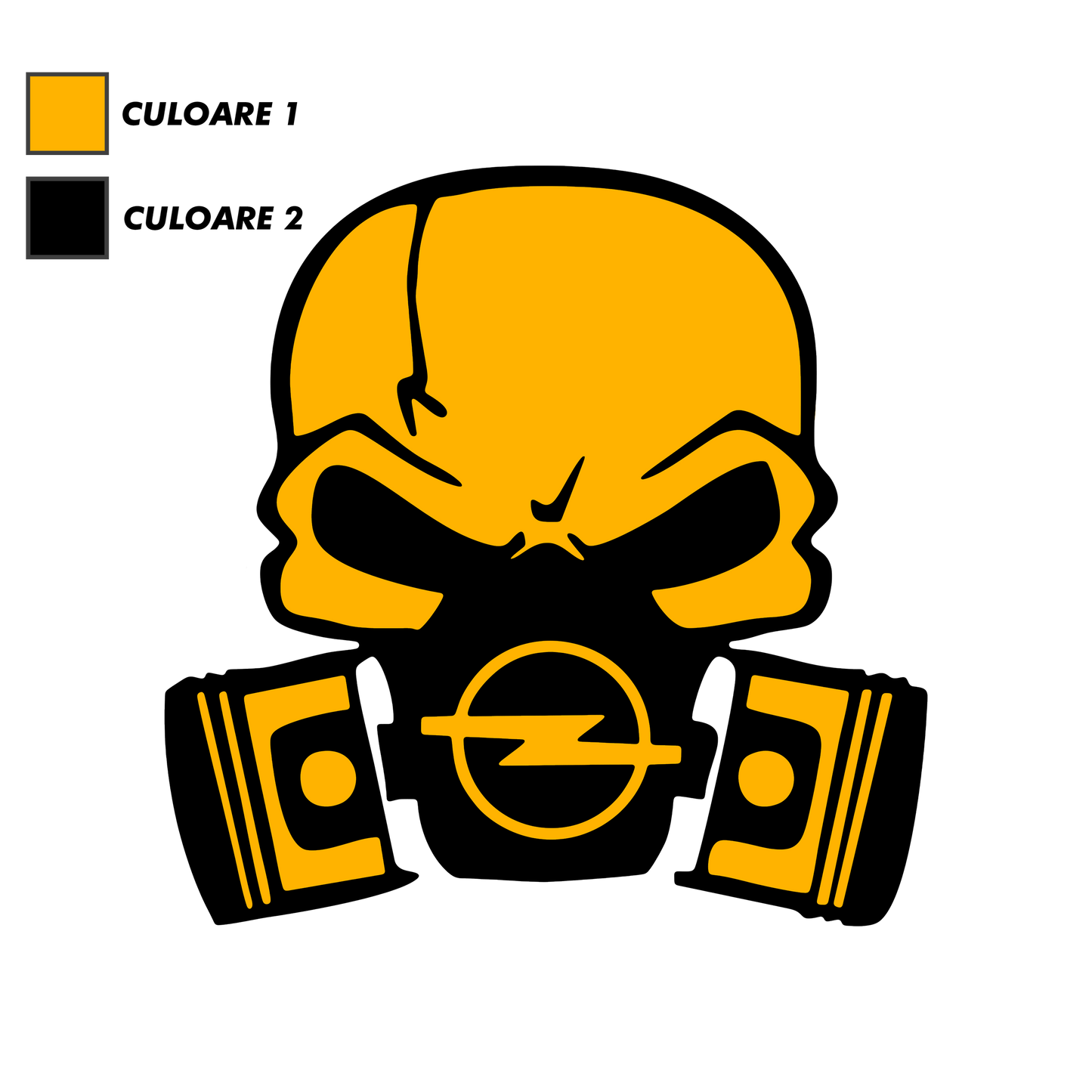 Sticker - OPEL SKULL 2