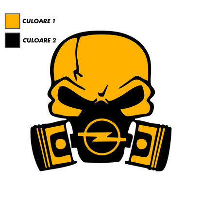 Sticker - OPEL SKULL 2