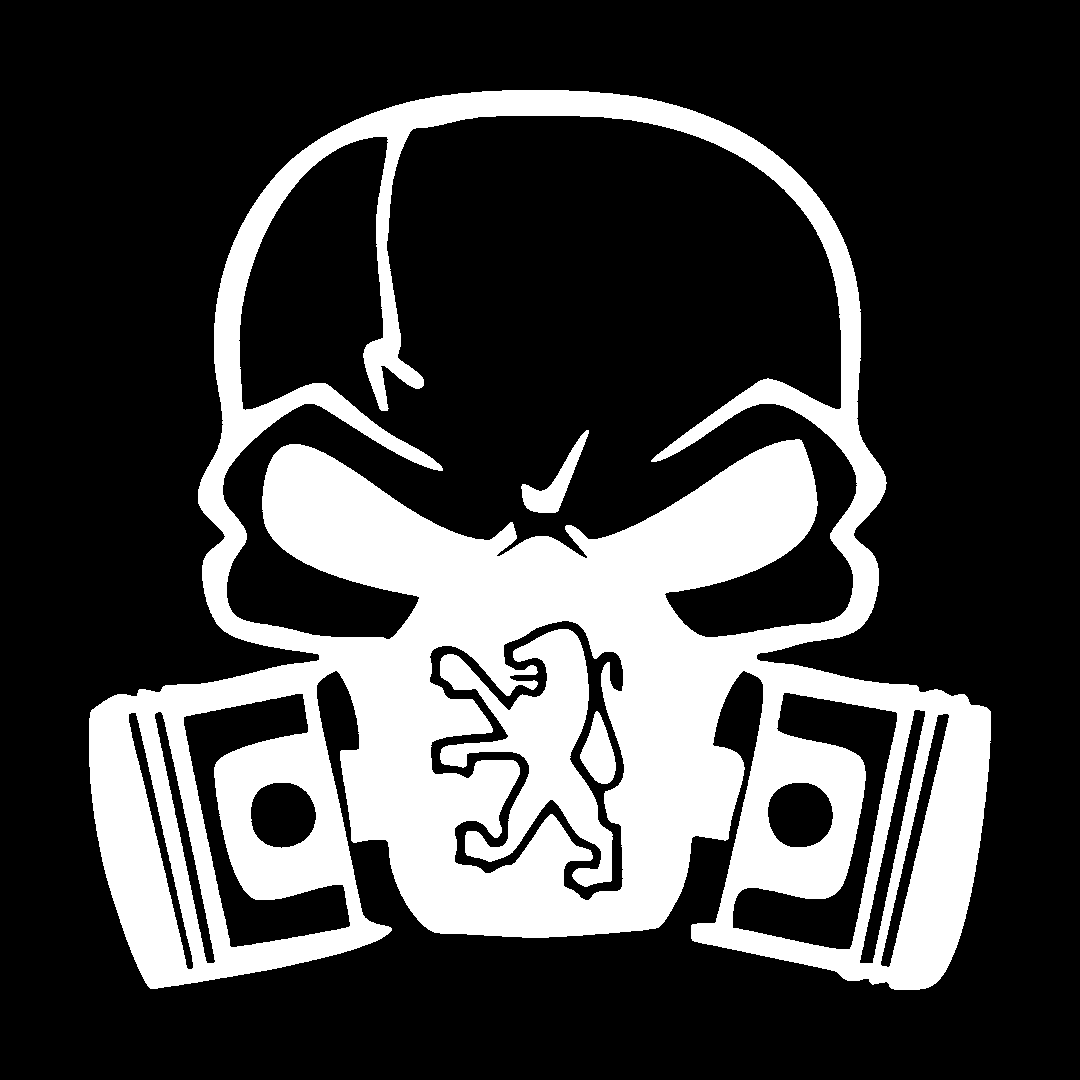 Peugeot skull - Alb