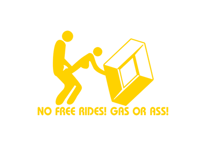 Sticker - RENAULT NO FREE RIDES