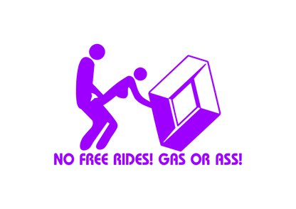 Sticker - RENAULT NO FREE RIDES