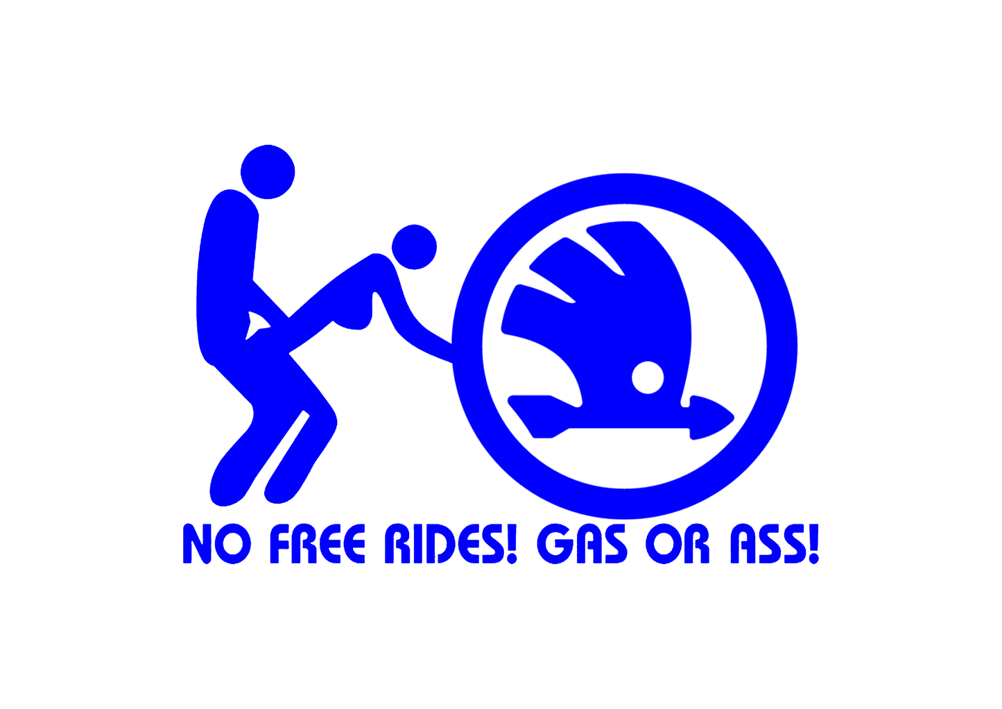 Sticker - SKODA NO FREE RIDES