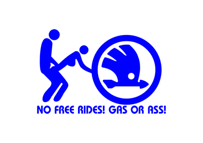 Sticker - SKODA NO FREE RIDES