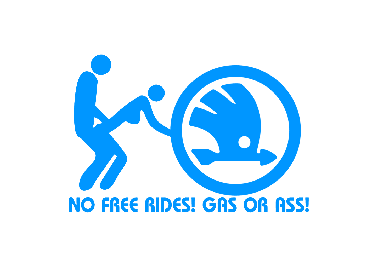 Sticker - SKODA NO FREE RIDES
