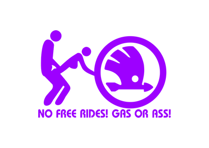 Sticker - SKODA NO FREE RIDES