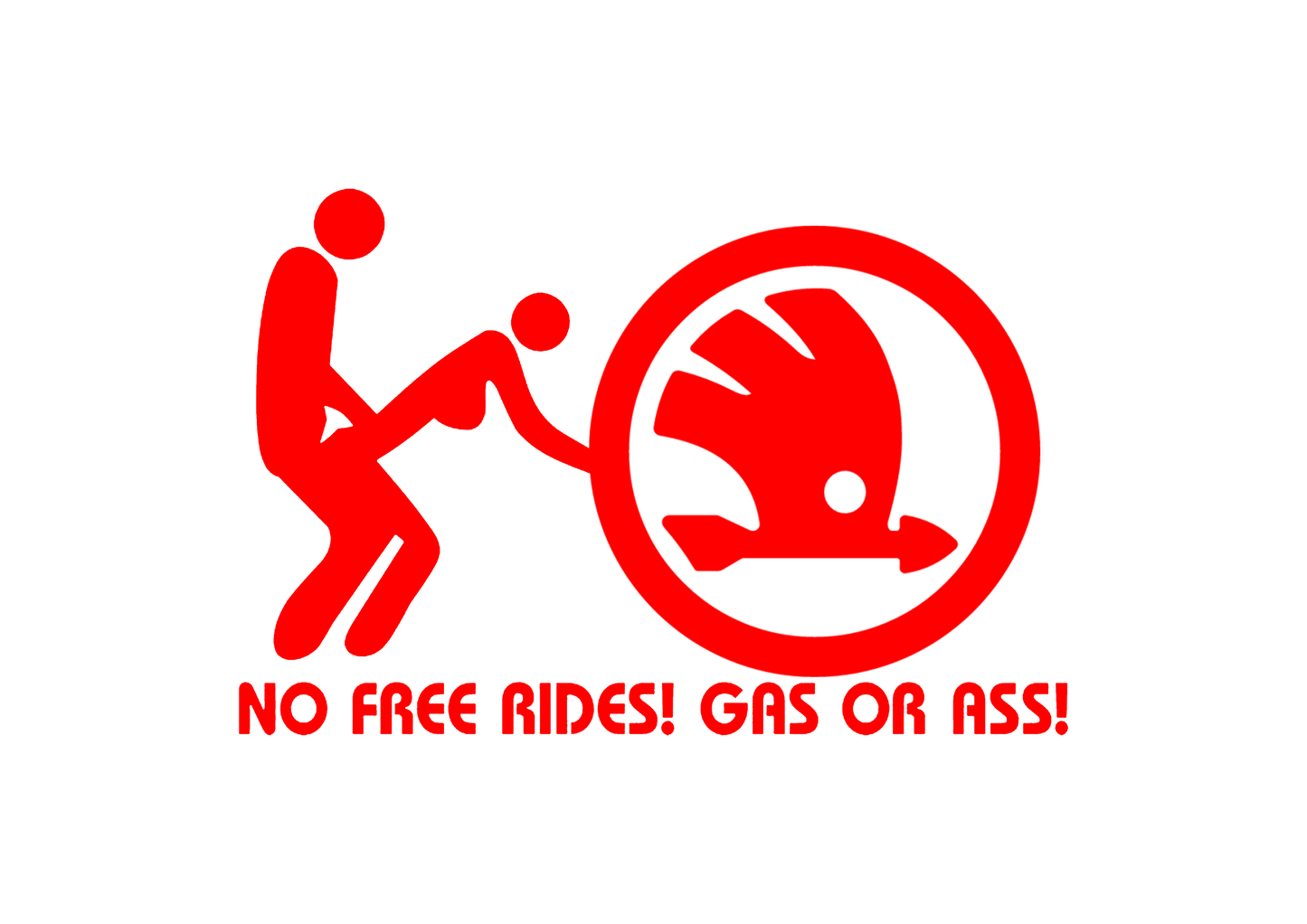 Sticker - SKODA NO FREE RIDES